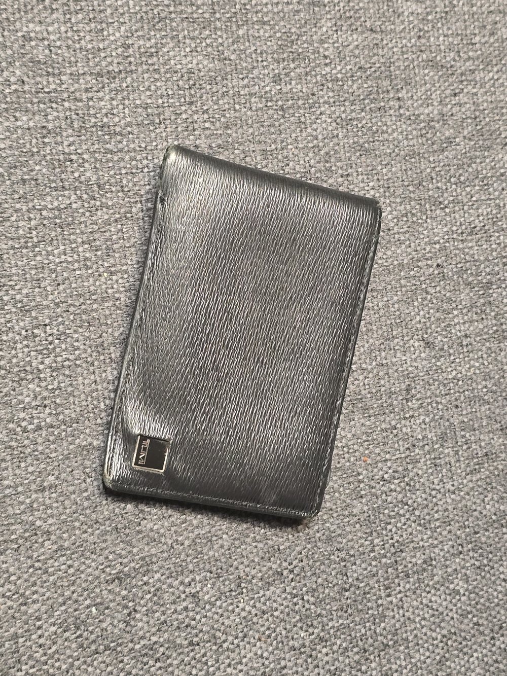 Tumi Black Textured Leather Bi-fold Wallet